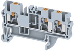 ΚΛΕΜΜΑ ΡΑΓΑΣ ΚΟΥΜΠΩΤΗ 2,5mm 1εισ + 2εξ. ΓΚΡΙ PQ2,5 1χ2